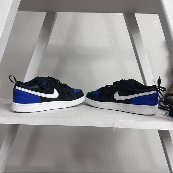 Nike Other - Jordan AJ 1 Low ALT Nike Black and Blue Sneakers with White Accents Velcro